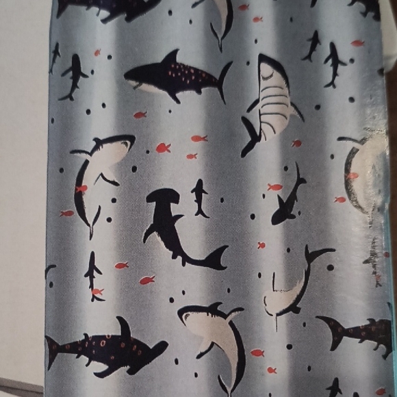 Pillowfort Blue Shark Shower Curtain - Picture 5 of 5